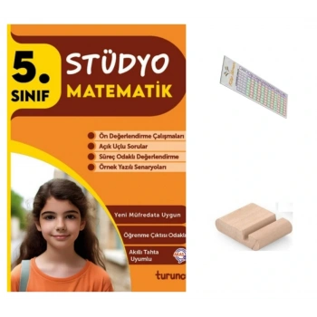 5.Sınıf Stüdyo Matematik Soru Bankası 2026 Maarif Müfredat +Telefon Tutucu+Çözüm Ayracı