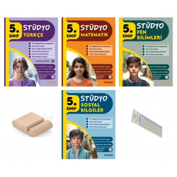 5.Sınıf Stüdyo Matematik Sosyal Fen Türkçe Soru 2026 Maarif Müfredat+Telefon Tutucu+Çözüm Ayracı