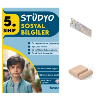 5.Sınıf Stüdyo Sosyal Bilgiler Soru Bankası 2026 Maarif Müfredat +Telefon Tutucu+Çözüm Ayracı