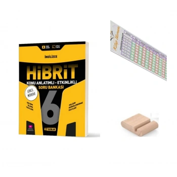 6. Sınıf HİBRİT İngilizce Soru Bankası +Çözüm Ayracı+Telefon Tutucu