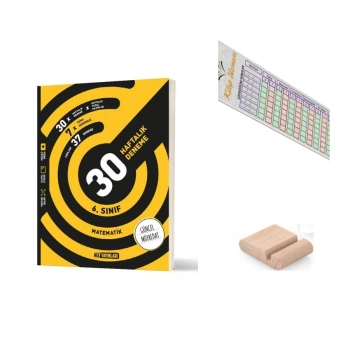 6. Sınıf Matematik Haftalık Deneme+Çözüm Ayracı+Telefon Tutucu