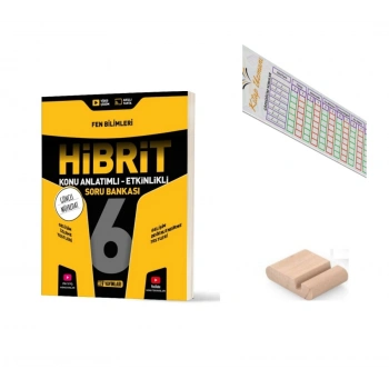 6. Sınıf Fen HİBRİT Soru Bankası+Çözüm Ayracı+Telefon Ayracı