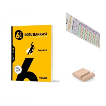 6. Sınıf İngilizce Soru Bankası+Çözüm Ayracı+Telefon Tutucu