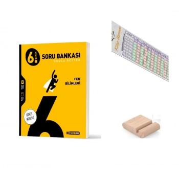 6. Sınıf Fen Bilimleri Soru Bankası+Çözüm Ayracı+Telefon Tutucu