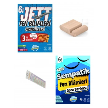 6.Sınıf Jettt Fen Fasikül-Sempatik Fen Soru Bankası Maarif 2027+Çözüm Ayracı+Telefon Tutucu