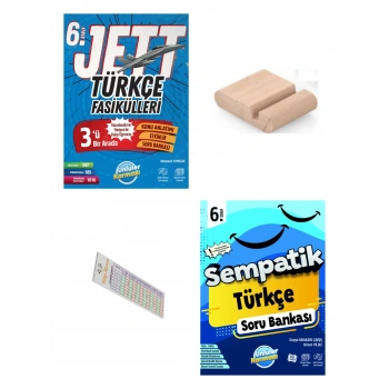 6.Sınıf Jettt Türkçe Fasikül-Sempatik Türkçe Soru Bankası Maarif 2027+Çözüm Ayracı+Telefon Tutucu