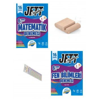 6.Sınıf Jettt Matematik Fen 16 lı Branş Denemesi Maarif 2027+Çözüm Ayracı+Telefon Tutucu