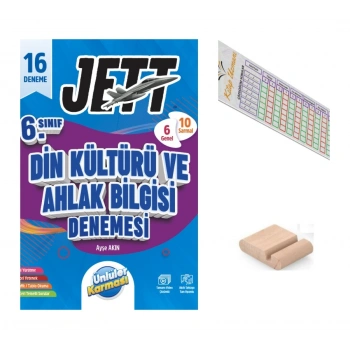 6.Sınıf Jettt Din Kültürü 16 lı Branş Denemesi Maarif 2027+Çözüm Ayracı+Telefon Tutucu