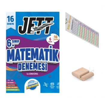 6.Sınıf Jettt Matematik 16 lı Branş Denemesi Maarif 2027+Çözüm Ayracı+Telefon Tutucu