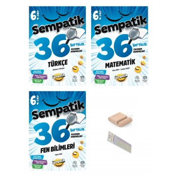 6.Sınıf Sempatik Türkçe Matematik Fen 36 Hafta Türkçe Kazanım Denemeleri Maarif 2027+Tlf Tutucu