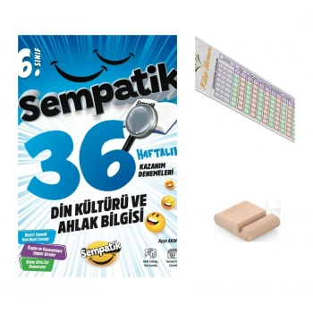 6.Sınıf Sempatik Din 36 Hafta Kazanım Denemeleri Maarif 2027+Çözüm Ayracı+Telefon Tutucu