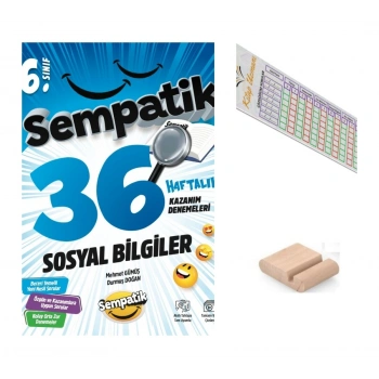 6.Sınıf Sempatik Sosyal 36 Hafta Kazanım Denemeleri Maarif 2027+Çözüm Ayracı+Telefon Tutucu