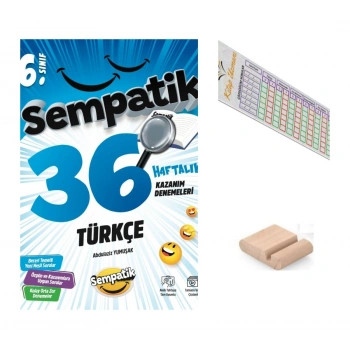 6.Sınıf Sempatik Türkçe 36 Hafta Kazanım Denemeleri Maarif 2027+Çözüm Ayracı+Telefon Tutucu