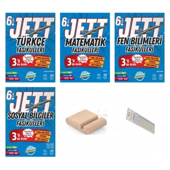 6.Sınıf Jett Türkçe Matematik Fen Sosyal Fasikülleri 2027 Maarif Modeli+Çözüm Ayracı+Telefon Tutucu