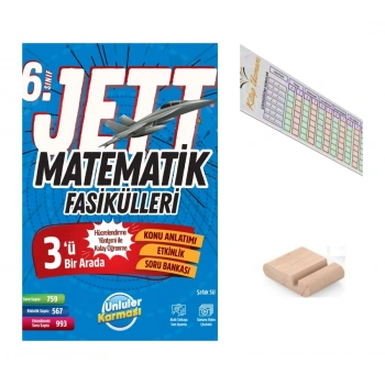 6.Sınıf Jett Matematik Fasikülleri 2027 Maarif Modeli+Çözüm Ayracı+Telefon Tutucu