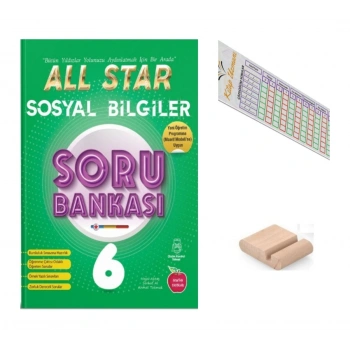 6.Sınıf ALL STAR Sosyal Bilgiler Soru Bankası 2027 Maarif Modeli+Telefon Tutucu+Çözüm Ayracı