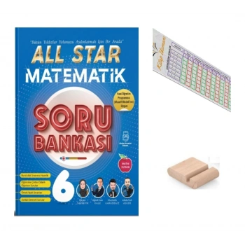6.Sınıf ALL STAR Matematik Soru Bankası 2027 Maarif Modeli+Telefon Tutucu+Çözüm Ayracı
