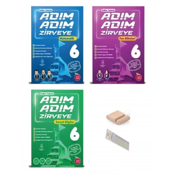 6.Sınıf ADIM ADIM ZİRVEYE Fen Matematik Sosyal 2027 Maarif Modeli + Telefon Tutucu +Çözüm Ayracı