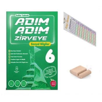 6.Sınıf ADIM ADIM ZİRVEYE Sosyal Bilgiler 2027 Maarif Modeli + Telefon Tutucu +Çözüm Ayracı