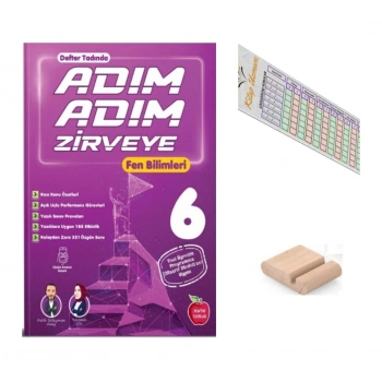 6.Sınıf ADIM ADIM ZİRVEYE Fen Bilimleri 2027 Maarif Modeli + Telefon Tutucu +Çözüm Ayracı