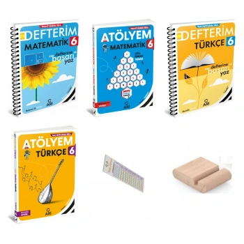 6.Sınıf Matematik Türkçe Defterim Türkçe Atölyem 2027 Maarif Model+Telefon Tutucu +Çözüm Ayracı