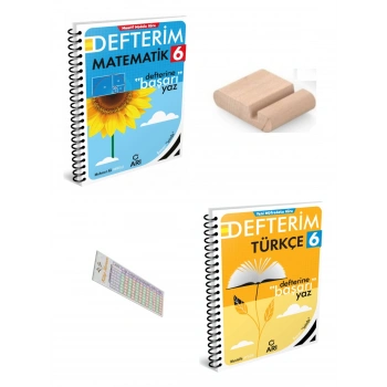 6.Sınıf Matematik Türkçe Defterim 2027 Maarif Model +Telefon Tutucu +Çözüm Ayracı
