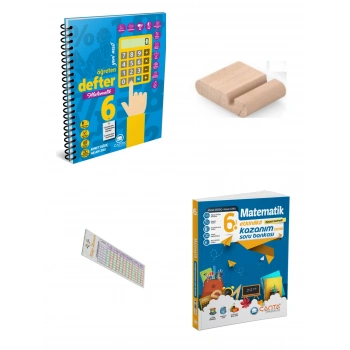6.Sınıf Öğreten Defter Matematik-Soru Bankası Maarif Model+Çözüm Ayracı+Telefon Tutucu