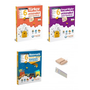 6.Sınıf Matematik Türkçe Sosyal Etkinlikli Soru Bankası Maarif Model 2027+Çözüm Ayr+Telefon Tutucu