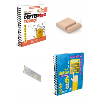 6.Sınıf Türkçe Matematik Öğreten Defter Maarif Model 2027+Çözüm Ayracı+Telefon Tutucu