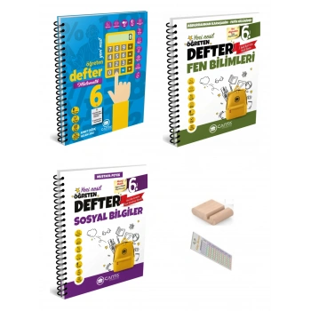 6.Sınıf Matematik Fen Sosyal Öğreten Defter Maarif Model 2027+Çözüm Ayracı+Telefon Tutucu