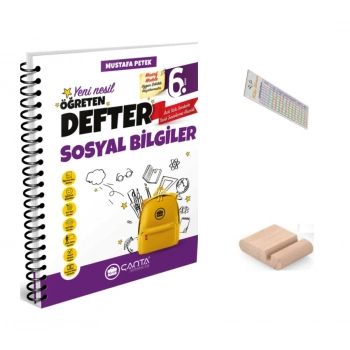 6.Sınıf Sosyal Bilgiler Öğreten Defter Maarif Model 2027+Çözüm Ayracı+Telefon Tutucu