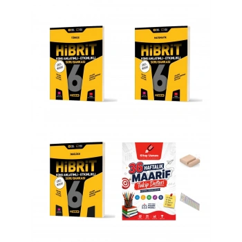6. Sınıf Matematik Türkçe İngilizce HİBRİT Soru Bankası+Çözüm Ayracı+Telefon Ayracı