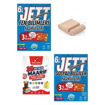 6..Sınıf Jett Fen Bilimleri Sosyal Fasikülleri 2027 Maarif Modeli+Çözüm Ayracı+Telefon Tutucu