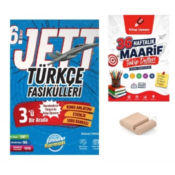 6.Sınıf Jett Türkçe Fasikülleri 2027 Maarif Modeli+Maarif Defteri+Telefon Tutucu