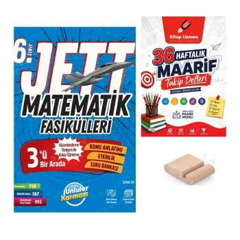 6.Sınıf Jett Matematik Fasikülleri 2027 Maarif Modeli+Maarif Defter+Telefon Tutucu