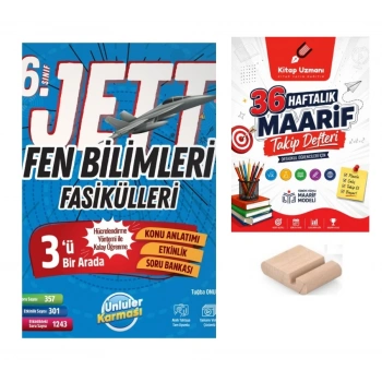 6.Sınıf Jett Fen Bilimleri Fasikülleri 2027 Maarif Modeli+Maarif Defter+Telefon Tutucu