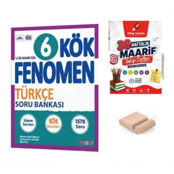 6.Sınıf KÖK Fenomen Türkçe Soru Bankası 2027 Maarif Model+Telefon Tutucu+Maarif Defteri