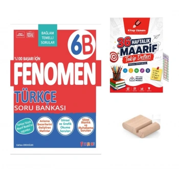 6.Sınıf 6B Türkçe Soru Bankası 2027 Maarif Model+Telefon Tutucu+Maarif Defteri
