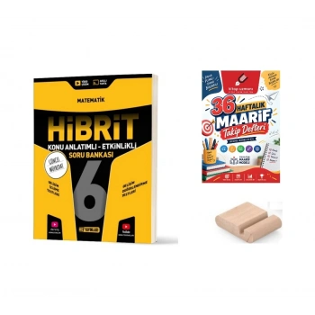 6. Sınıf Matematik HİBRİT Soru Bankası+Çözüm Ayracı+Telefon Ayracı