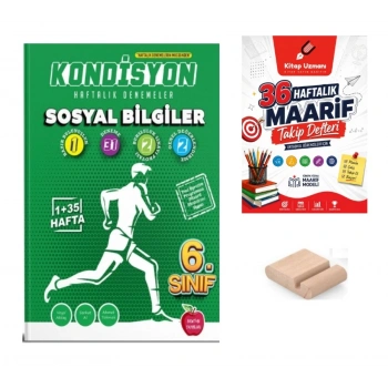 6.Sınıf Sosyal KONDİSYON Haftalık Kazanım Denemeleri 2027 Maarif Model+TelefonTutucu+Maarif Defteri