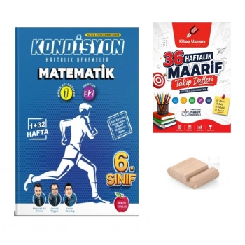 6.Sınıf Matematik KONDİSYON Haftalık Kazanım Deneme 2027 Maarif Modeli+TelefonTutucu+Maarif Defteri