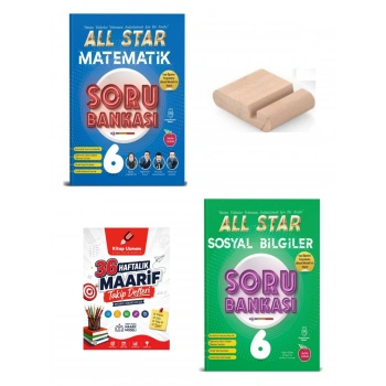 6.Sınıf Matematik Sosyal ALL STAR Soru Bankası 2027 Maarif Modeli+Telefon Tutucu+Maarif Defteri