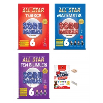 6.Sınıf Türkçe Matematik Fen ALL STAR Soru Bankası 2027 Maarif Modeli+Telefon Tutucu+Maarif Defteri