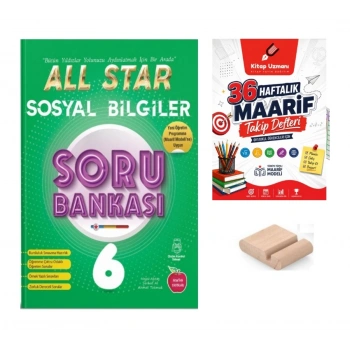 6.Sınıf Sosyal Bilgiler ALL STAR Soru Bankası 2027 Maarif Modeli+Telefon Tutucu+Maarif Defteri