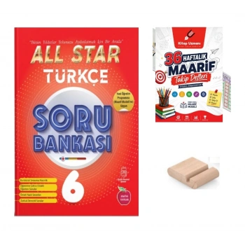 6.Sınıf Türkçe ALL STAR Soru Bankası 2027 Maarif Modeli+Telefon Tutucu+Maarif Defteri