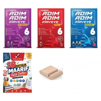 6.Sınıf Türkçe Matematik Fen ADIM ADIM ZİRVEYE 2027 Maarif Modeli + Telefon Tutucu +Maarif Defteri