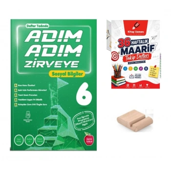 6.Sınıf Sosyal Bilgiler ADIM ADIM ZİRVEYE 2027 Maarif Modeli + Telefon Tutucu +Maarif Defteri