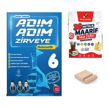 6.Sınıf Matematik ADIM ADIM ZİRVEYE 2027 Maarif Modeli + Telefon Tutucu +Maarif Defteri