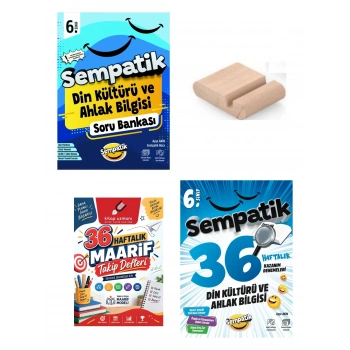 6.Sınıf Din Sempatik Soru Bankası-Din Kazanım Denemesi+Telefon Tutucu+Maarif Defteri