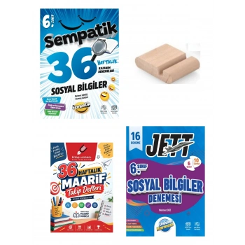 6.Sınıf Sosyal Bilgiler 16 lı Branş Denemesi- Kazanım Deneme+Maarif Defteri+Telefon Tutucu